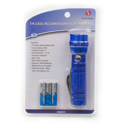 11004 14 LED Metal Flashlight